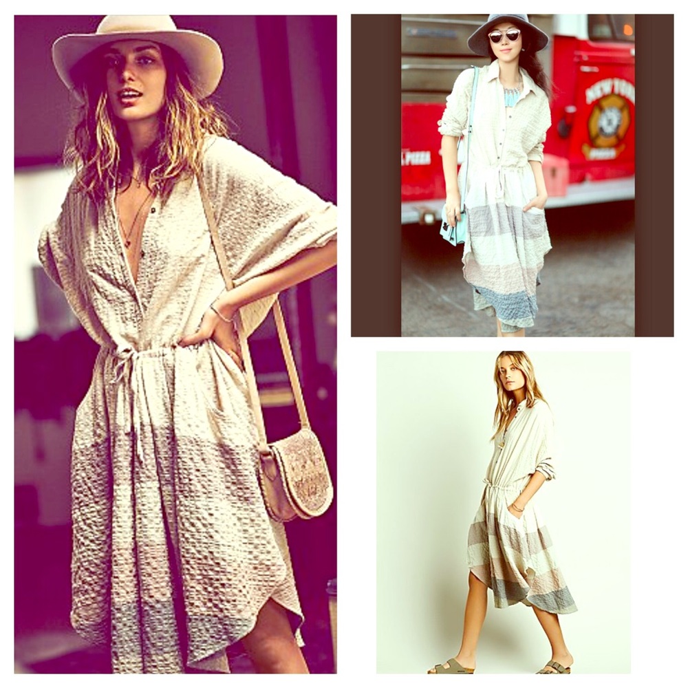 FREE PEOPLE Midi Cape A Line Dress NWT